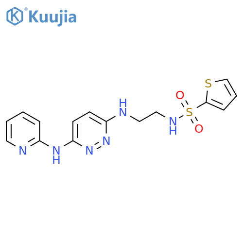 N-[2-({6-[(pyridin-2-yl)amino]pyridazin-3-yl}amino)ethyl]thiophene-2-sulfonamide structure