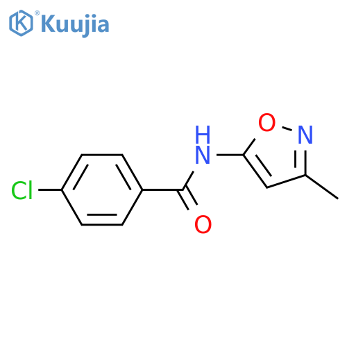 4-chloro-N-(3-methyl-1,2-oxazol-5-yl)benzamide structure