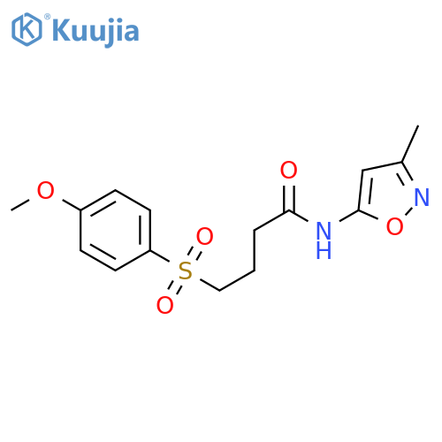 4-(4-methoxybenzenesulfonyl)-N-(3-methyl-1,2-oxazol-5-yl)butanamide structure