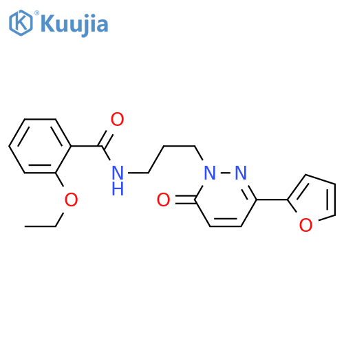 2-ethoxy-N-{3-[3-(furan-2-yl)-6-oxo-1,6-dihydropyridazin-1-yl]propyl}benzamide structure
