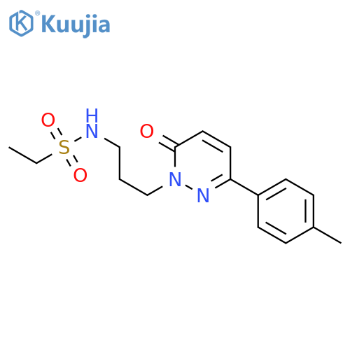 N-{3-[3-(4-methylphenyl)-6-oxo-1,6-dihydropyridazin-1-yl]propyl}ethane-1-sulfonamide structure