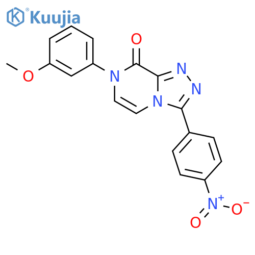 7-(3-methoxyphenyl)-3-(4-nitrophenyl)-7H,8H-[1,2,4]triazolo[4,3-a]pyrazin-8-one structure