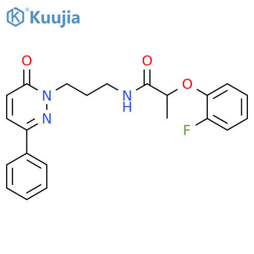 2-(2-fluorophenoxy)-N-[3-(6-oxo-3-phenyl-1,6-dihydropyridazin-1-yl)propyl]propanamide structure