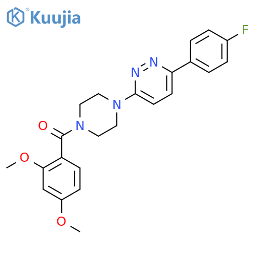 3-[4-(2,4-dimethoxybenzoyl)piperazin-1-yl]-6-(4-fluorophenyl)pyridazine structure