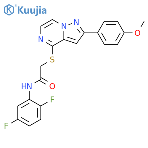 N-(2,5-difluorophenyl)-2-{[2-(4-methoxyphenyl)pyrazolo[1,5-a]pyrazin-4-yl]sulfanyl}acetamide structure