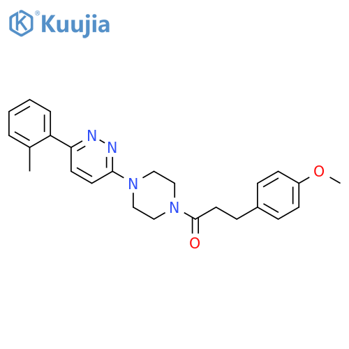 3-(4-methoxyphenyl)-1-{4-[6-(2-methylphenyl)pyridazin-3-yl]piperazin-1-yl}propan-1-one structure