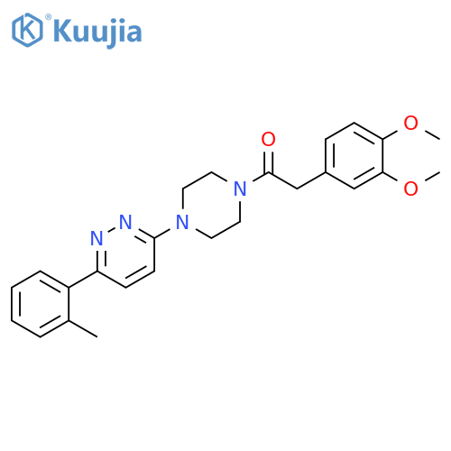2-(3,4-dimethoxyphenyl)-1-{4-[6-(2-methylphenyl)pyridazin-3-yl]piperazin-1-yl}ethan-1-one structure