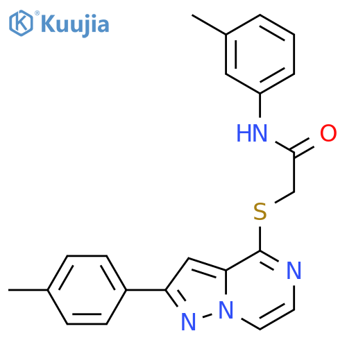 N-(3-methylphenyl)-2-{[2-(4-methylphenyl)pyrazolo[1,5-a]pyrazin-4-yl]sulfanyl}acetamide structure