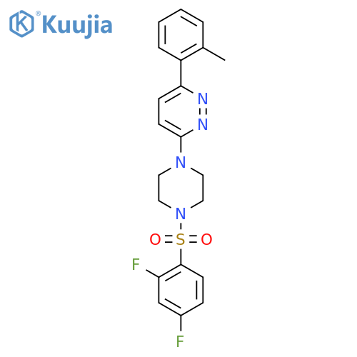 3-[4-(2,4-difluorobenzenesulfonyl)piperazin-1-yl]-6-(2-methylphenyl)pyridazine structure