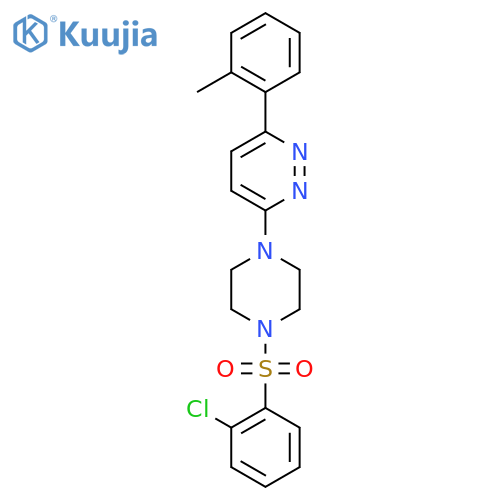 3-[4-(2-chlorobenzenesulfonyl)piperazin-1-yl]-6-(2-methylphenyl)pyridazine structure