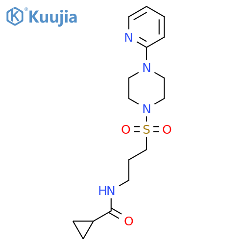 N-(3-{[4-(pyridin-2-yl)piperazin-1-yl]sulfonyl}propyl)cyclopropanecarboxamide structure