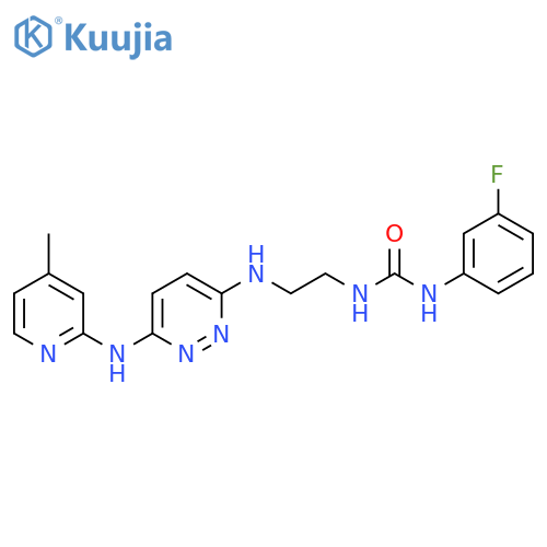 1-(3-fluorophenyl)-3-[2-({6-[(4-methylpyridin-2-yl)amino]pyridazin-3-yl}amino)ethyl]urea structure