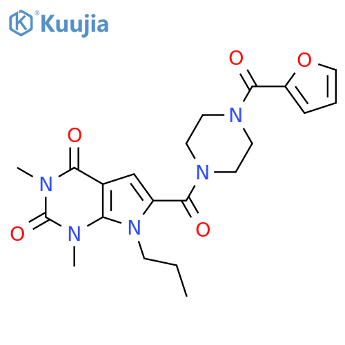 6-[4-(furan-2-carbonyl)piperazine-1-carbonyl]-1,3-dimethyl-7-propyl-1H,2H,3H,4H,7H-pyrrolo[2,3-d]pyrimidine-2,4-dione structure