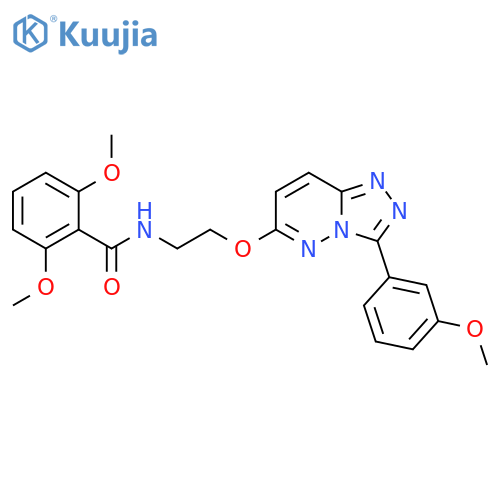 2,6-dimethoxy-N-(2-{[3-(3-methoxyphenyl)-[1,2,4]triazolo[4,3-b]pyridazin-6-yl]oxy}ethyl)benzamide structure