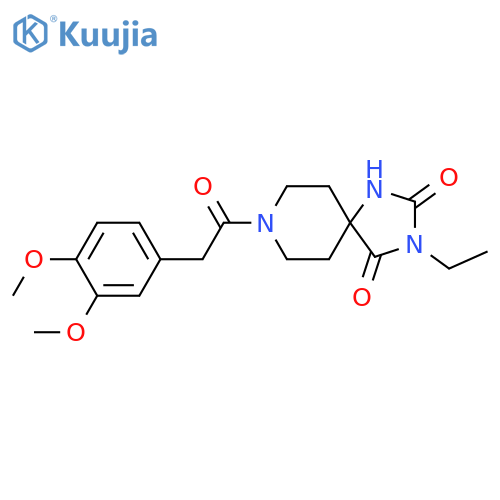 8-[2-(3,4-dimethoxyphenyl)acetyl]-3-ethyl-1,3,8-triazaspiro[4.5]decane-2,4-dione structure
