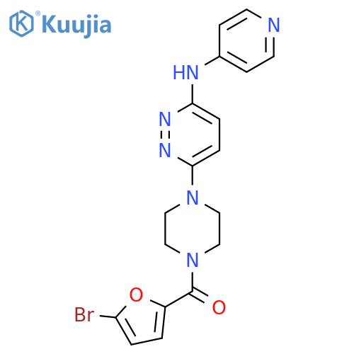6-[4-(5-bromofuran-2-carbonyl)piperazin-1-yl]-N-(pyridin-4-yl)pyridazin-3-amine structure