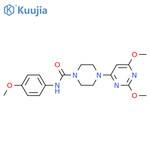 4-(2,6-dimethoxypyrimidin-4-yl)-N-(4-methoxyphenyl)piperazine-1-carboxamide structure