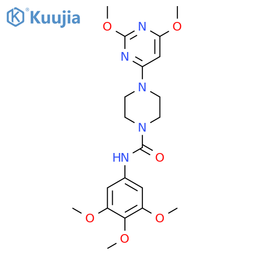 4-(2,6-dimethoxypyrimidin-4-yl)-N-(3,4,5-trimethoxyphenyl)piperazine-1-carboxamide structure