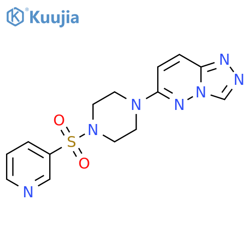 1-(pyridine-3-sulfonyl)-4-{[1,2,4]triazolo[4,3-b]pyridazin-6-yl}piperazine structure