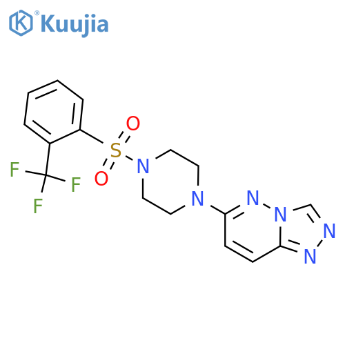 1-{[1,2,4]triazolo[4,3-b]pyridazin-6-yl}-4-[2-(trifluoromethyl)benzenesulfonyl]piperazine structure
