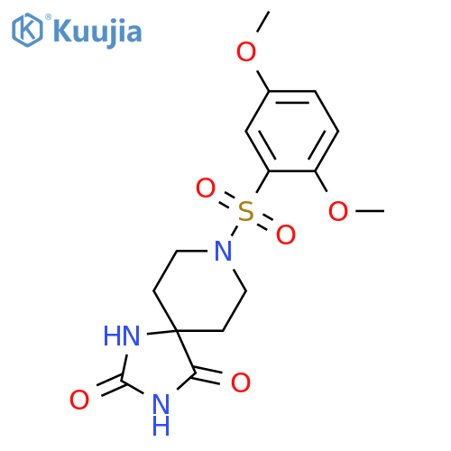 8-(2,5-dimethoxybenzenesulfonyl)-1,3,8-triazaspiro[4.5]decane-2,4-dione structure