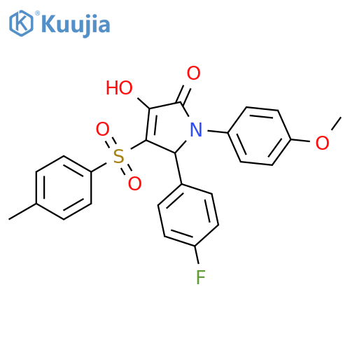 5-(4-fluorophenyl)-3-hydroxy-1-(4-methoxyphenyl)-4-(4-methylbenzenesulfonyl)-2,5-dihydro-1H-pyrrol-2-one structure