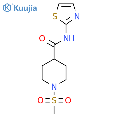 1-methanesulfonyl-N-(1,3-thiazol-2-yl)piperidine-4-carboxamide structure