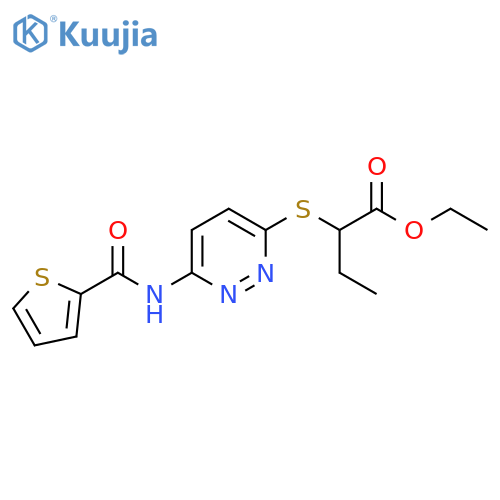 ethyl 2-{[6-(thiophene-2-amido)pyridazin-3-yl]sulfanyl}butanoate structure