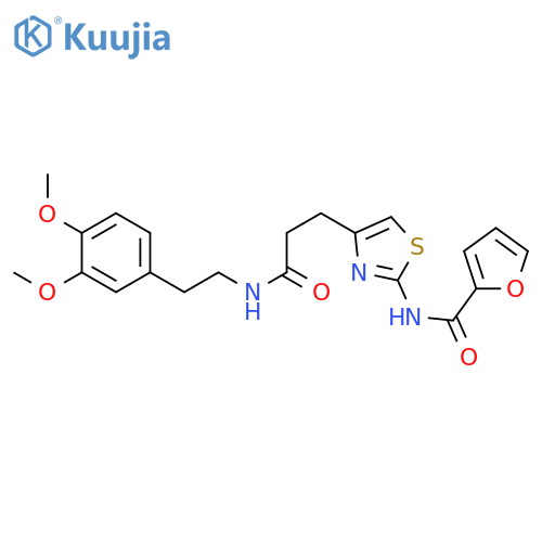 N-[4-(2-{[2-(3,4-dimethoxyphenyl)ethyl]carbamoyl}ethyl)-1,3-thiazol-2-yl]furan-2-carboxamide structure