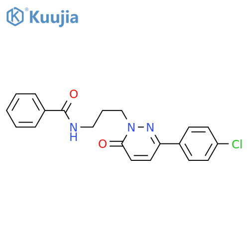 N-{3-[3-(4-chlorophenyl)-6-oxo-1,6-dihydropyridazin-1-yl]propyl}benzamide structure