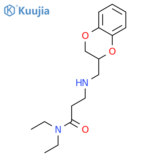 Propanamide,3-[[(2,3-dihydro-1,4-benzodioxin-2-yl)methyl]amino]-N,N-diethyl- structure