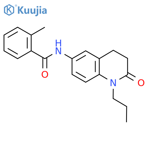 2-methyl-N-(2-oxo-1-propyl-1,2,3,4-tetrahydroquinolin-6-yl)benzamide structure