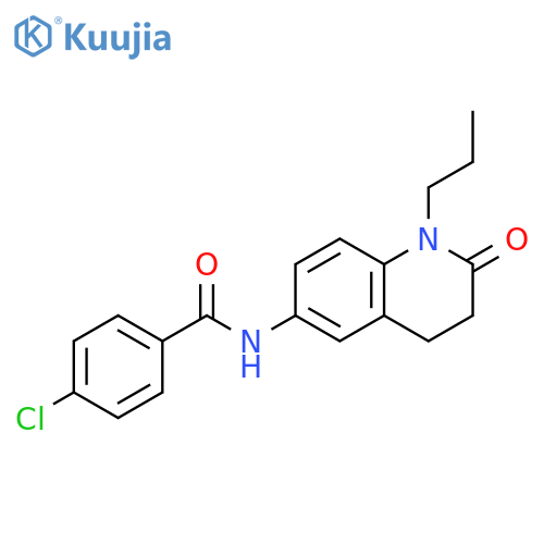 4-chloro-N-(2-oxo-1-propyl-1,2,3,4-tetrahydroquinolin-6-yl)benzamide structure