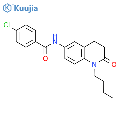 N-(1-butyl-2-oxo-1,2,3,4-tetrahydroquinolin-6-yl)-4-chlorobenzamide structure