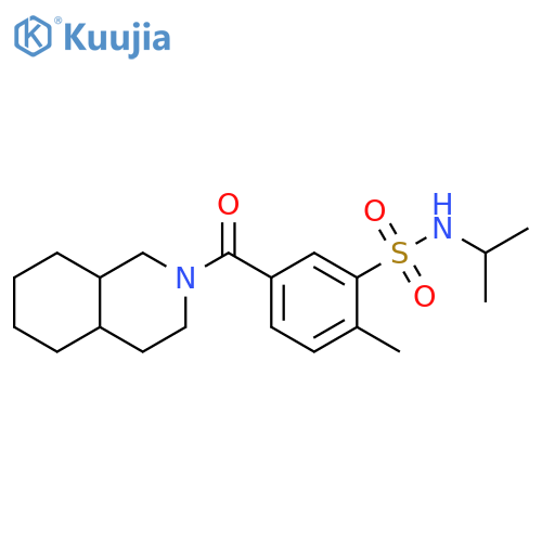 5-(decahydroisoquinoline-2-carbonyl)-N-isopropyl-2-methylbenzenesulfonamide structure