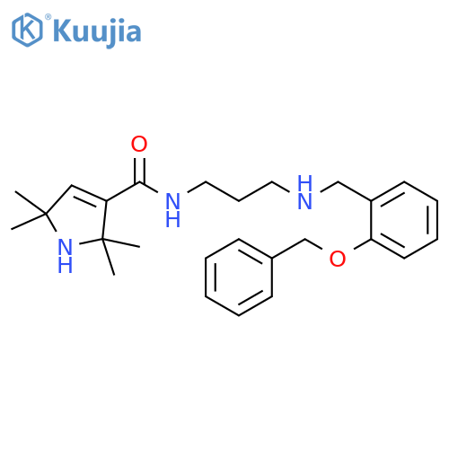 1H-Pyrrole-3-carboxamide,2,5-dihydro-2,2,5,5-tetramethyl-N-[3-[[[2-(phenylmethoxy)phenyl]methyl]amino]propyl]- structure