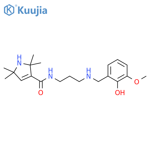 1H-Pyrrole-3-carboxamide,2,5-dihydro-N-[3-[[(2-hydroxy-3-methoxyphenyl)methyl]amino]propyl]-2,2,5,5-tetramethyl- structure