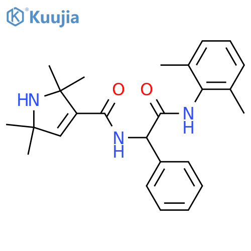 1H-Pyrrole-3-carboxamide,N-[2-[(2,6-dimethylphenyl)amino]-2-oxo-1-phenylethyl]-2,5-dihydro-2,2,5,5-tetramethyl- structure