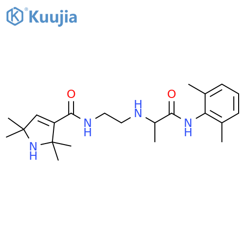 1H-Pyrrole-3-carboxamide,N-[2-[[2-[(2,6-dimethylphenyl)amino]-1-methyl-2-oxoethyl]amino]ethyl]-2,5-dihydro-2,2,5,5-tetramethyl- structure