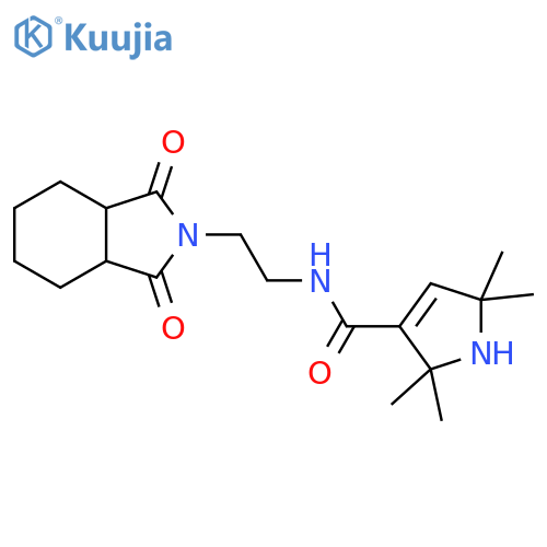 1H-Pyrrole-3-carboxamide,2,5-dihydro-2,2,5,5-tetramethyl-N-[2-(octahydro-1,3-dioxo-2H-isoindol-2-yl)ethyl]- structure