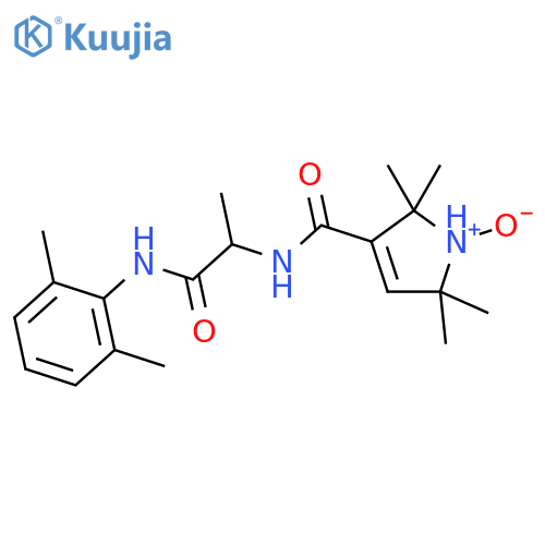 1H-Pyrrol-1-yloxy,3-[[[2-[(2,6-dimethylphenyl)amino]-1-methyl-2-oxoethyl]amino]carbonyl]-2,5-dihydro-2,2,5,5-tetramethyl-(9CI) structure