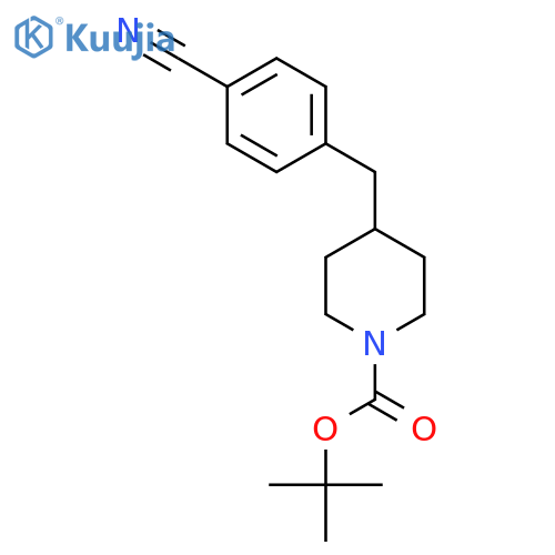 tert-Butyl 4-(4-cyanobenzyl)piperidine-1-carboxylate structure