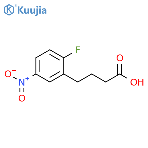 4-(2-fluoro-5-nitrophenyl)butanoic acid structure