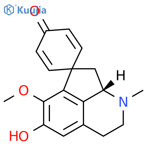 Spiro[2,5-cyclohexadiene-1,7'(1'H)-cyclopent[ij]isoquinolin]-4-one,2',3',8',8'a-tetrahydro-5'-hydroxy-6'-methoxy-1'-methyl-, (8'aS)- structure