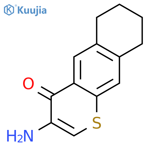 4H-Naphtho[2,3-b]thiopyran-4-one, 3-amino-6,7,8,9-tetrahydro- structure