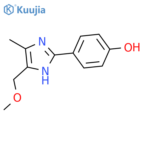 4-[5-(methoxymethyl)-4-methyl-1H-imidazol-2-yl]-Phenol structure