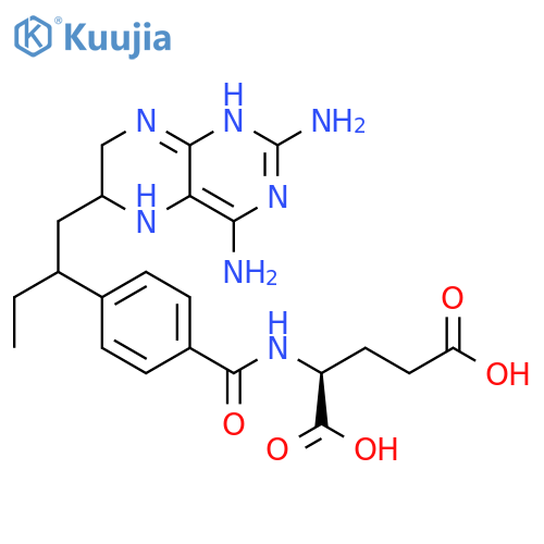 L-Glutamic acid,N-[4-[1-[(2,4-diamino-1,5,6,7-tetrahydro-6-pteridinyl)methyl]propyl]benzoyl]- structure