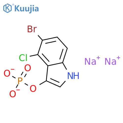 5-Bromo-4-chloro-1H-indol-3-yl phosphate sodium structure