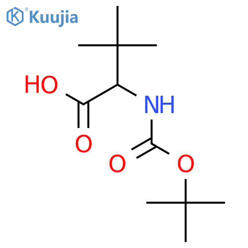 2-((tert-Butoxycarbonyl)amino)-3,3-dimethylbutanoic acid structure