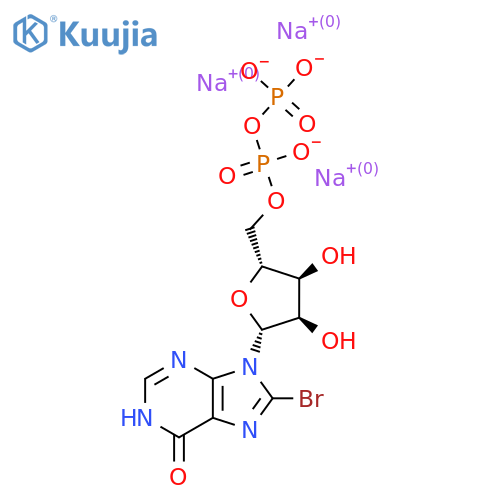 Inosine 5'-(trihydrogendiphosphate), 8-bromo-, disodium salt (9CI) structure